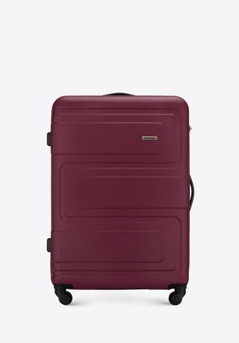 Duża walizka z ABS-u tłoczona, bordowy, 56-3A-633-35, Zdjęcie 1