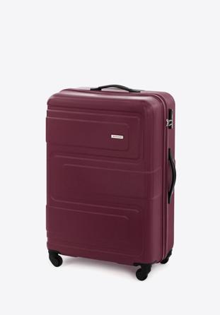 DuÅ¼a walizka z ABS-u tÅ‚oczona, bordowy, 56-3A-633-35, ZdjÄ™cie 1