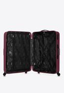 Duża walizka z ABS-u tłoczona, bordowy, 56-3A-633-35, Zdjęcie 5