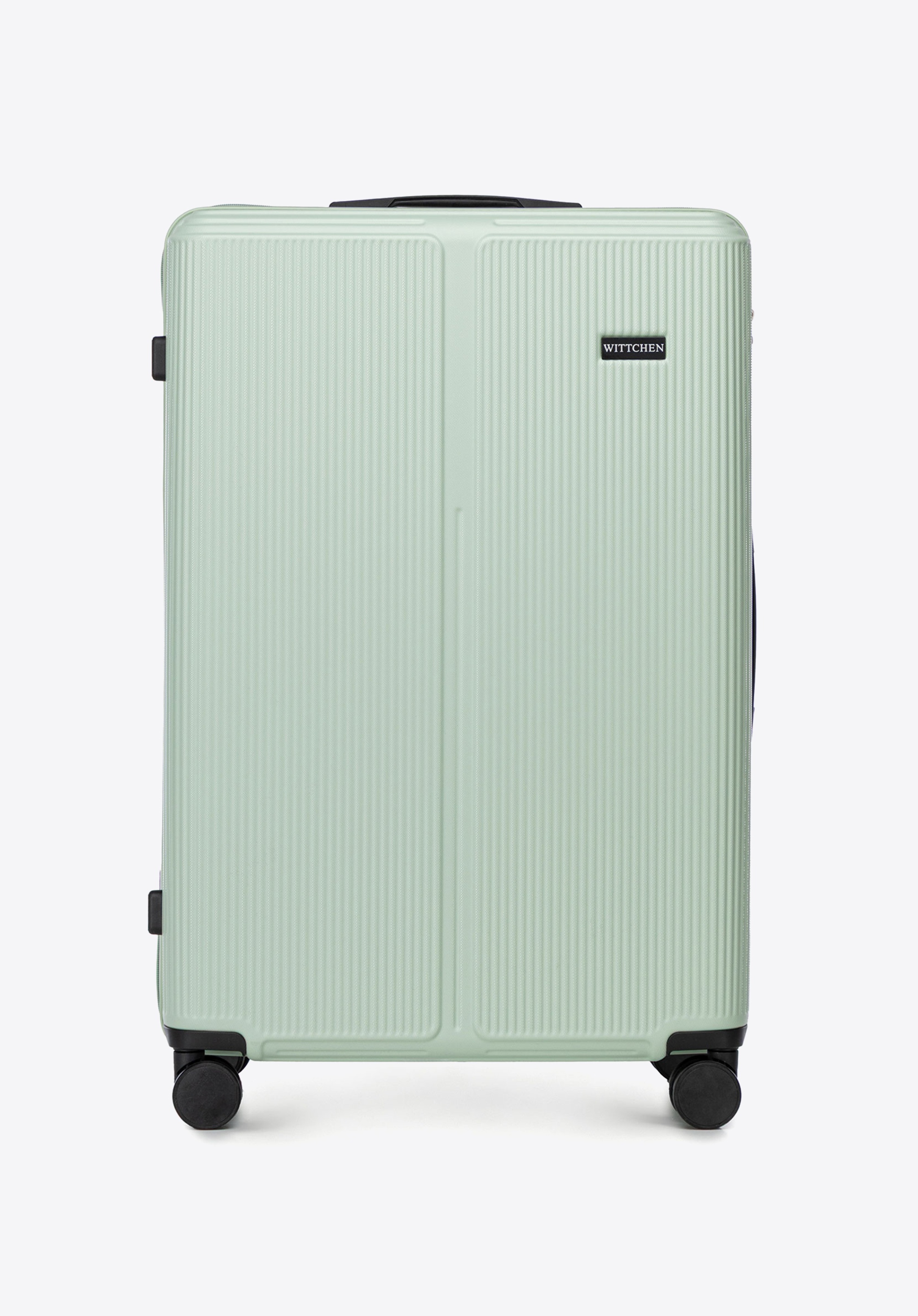 Large striped ABS suitcase, mint, 56-3A-603-80P, Photo 1
