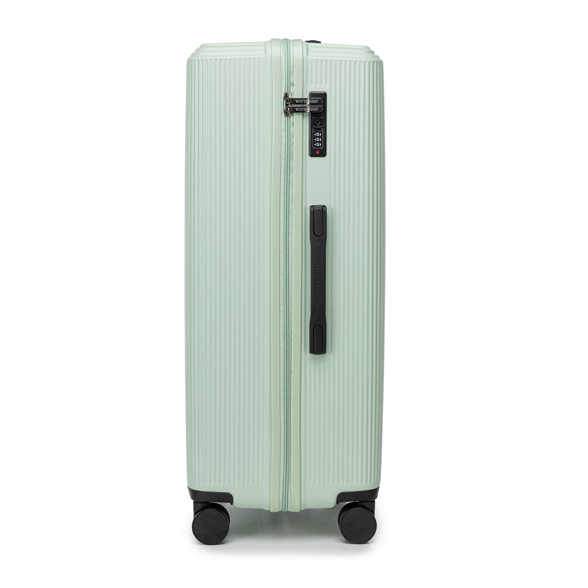 Veľký kufor z ABS s jemnými mätovými pruhmi 56-3A-603-80P