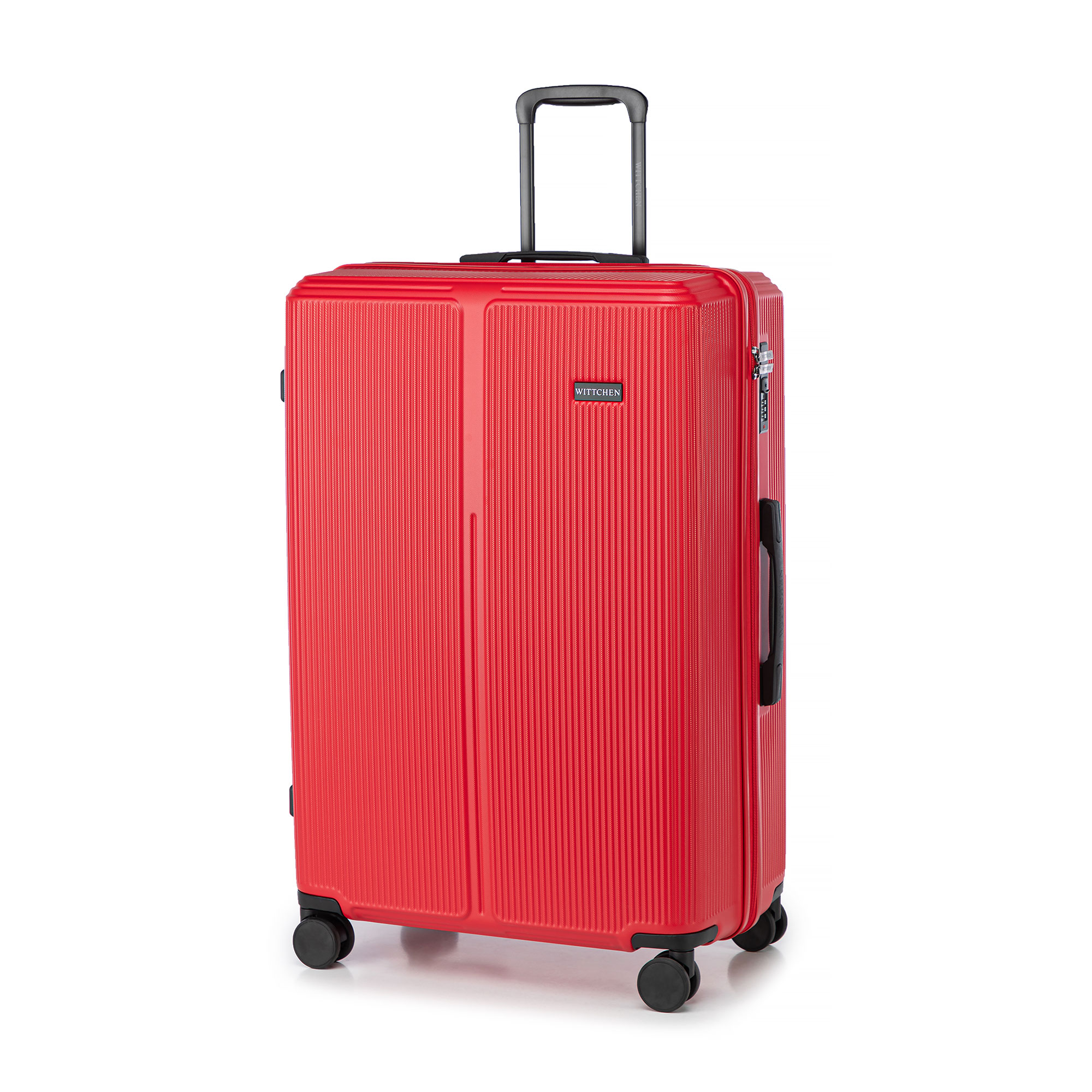 Veľký kufor z ABS s jemnými pruhmi, červený 56-3A-603-30, Vyberte variant červená