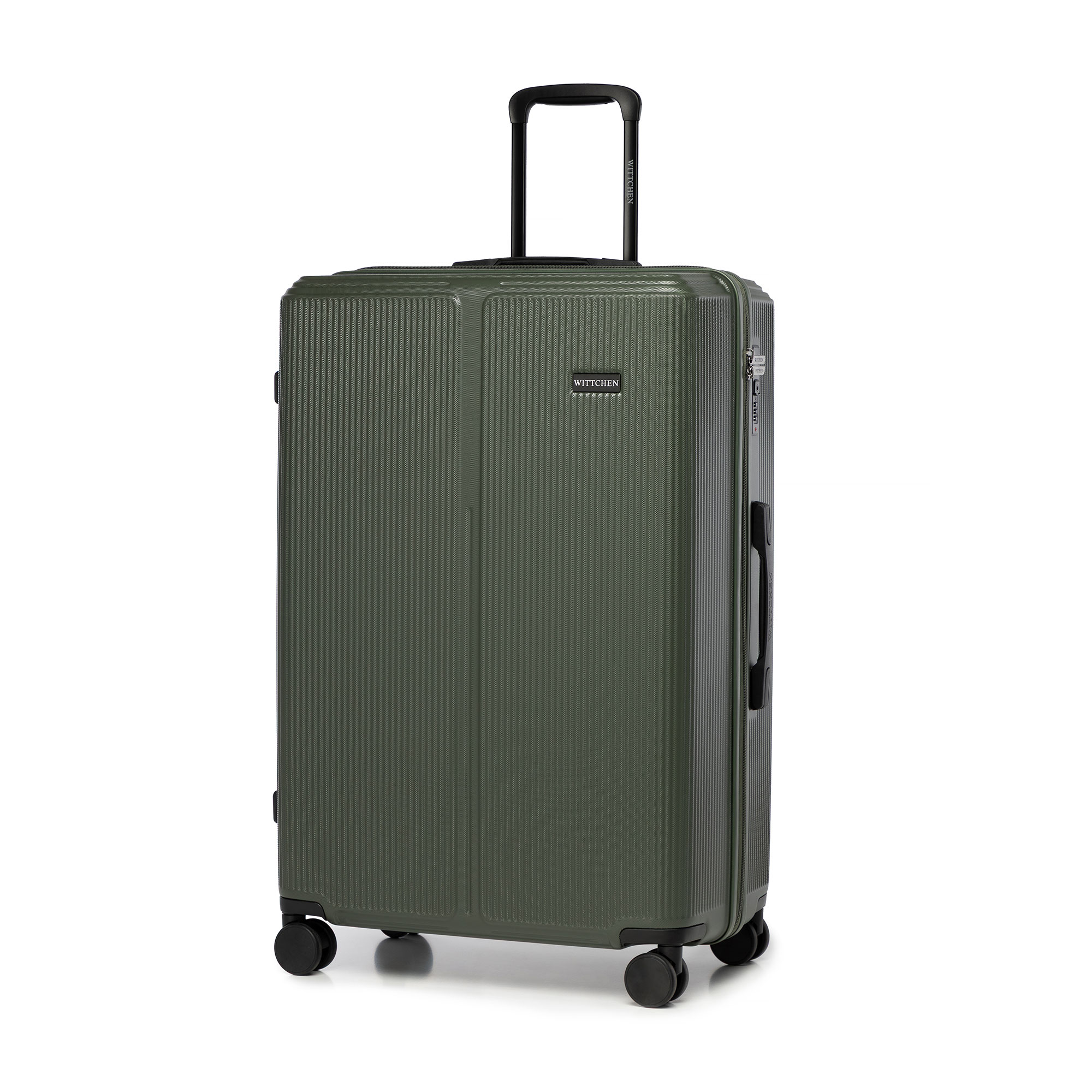 Veľký kufor z ABS s jemnými khaki pruhmi 56-3A-603-85, Vyberte variant khaki