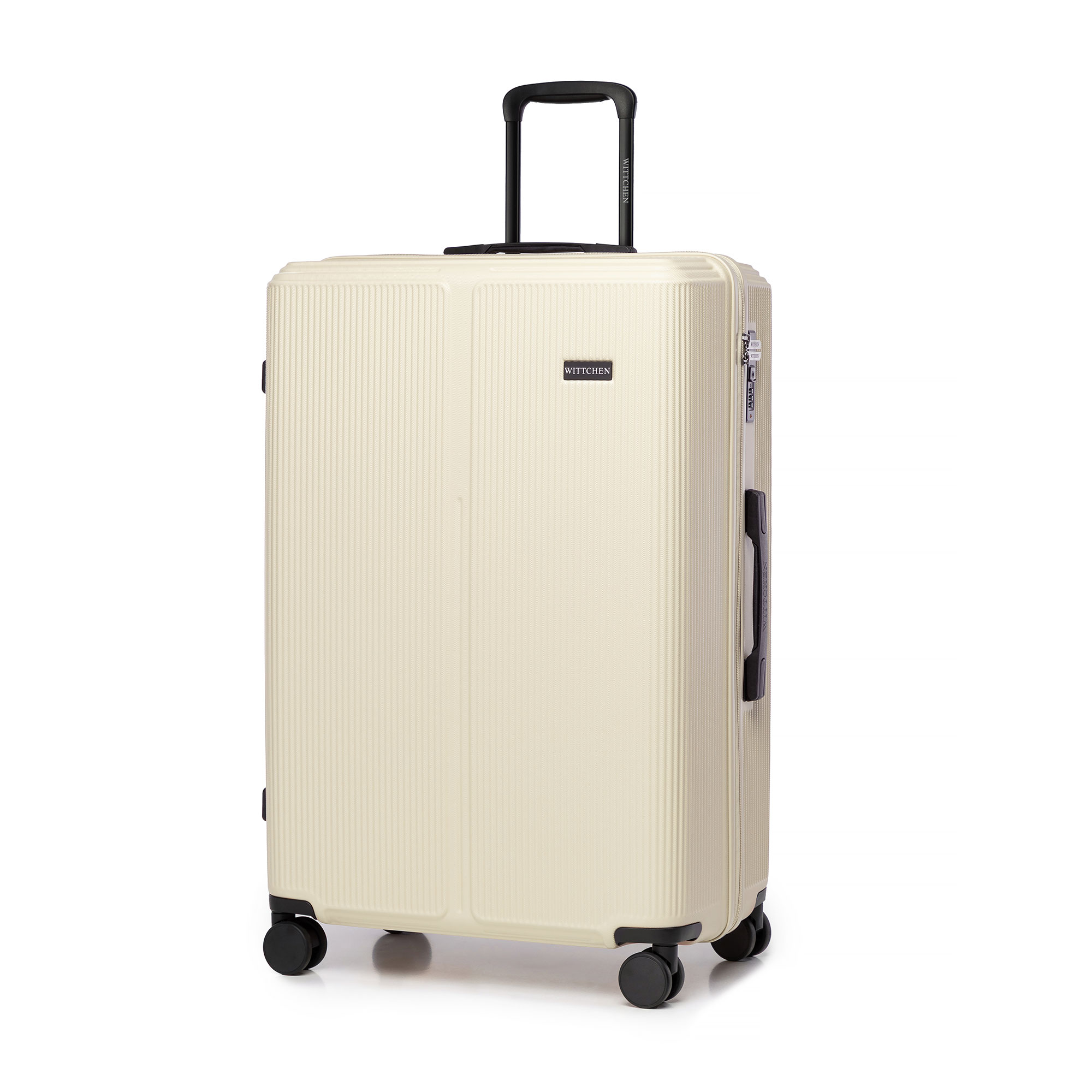 Veľký kufor z ABS s jemnými pruhmi, krémový 56-3A-603-89, Vyberte variant krémová