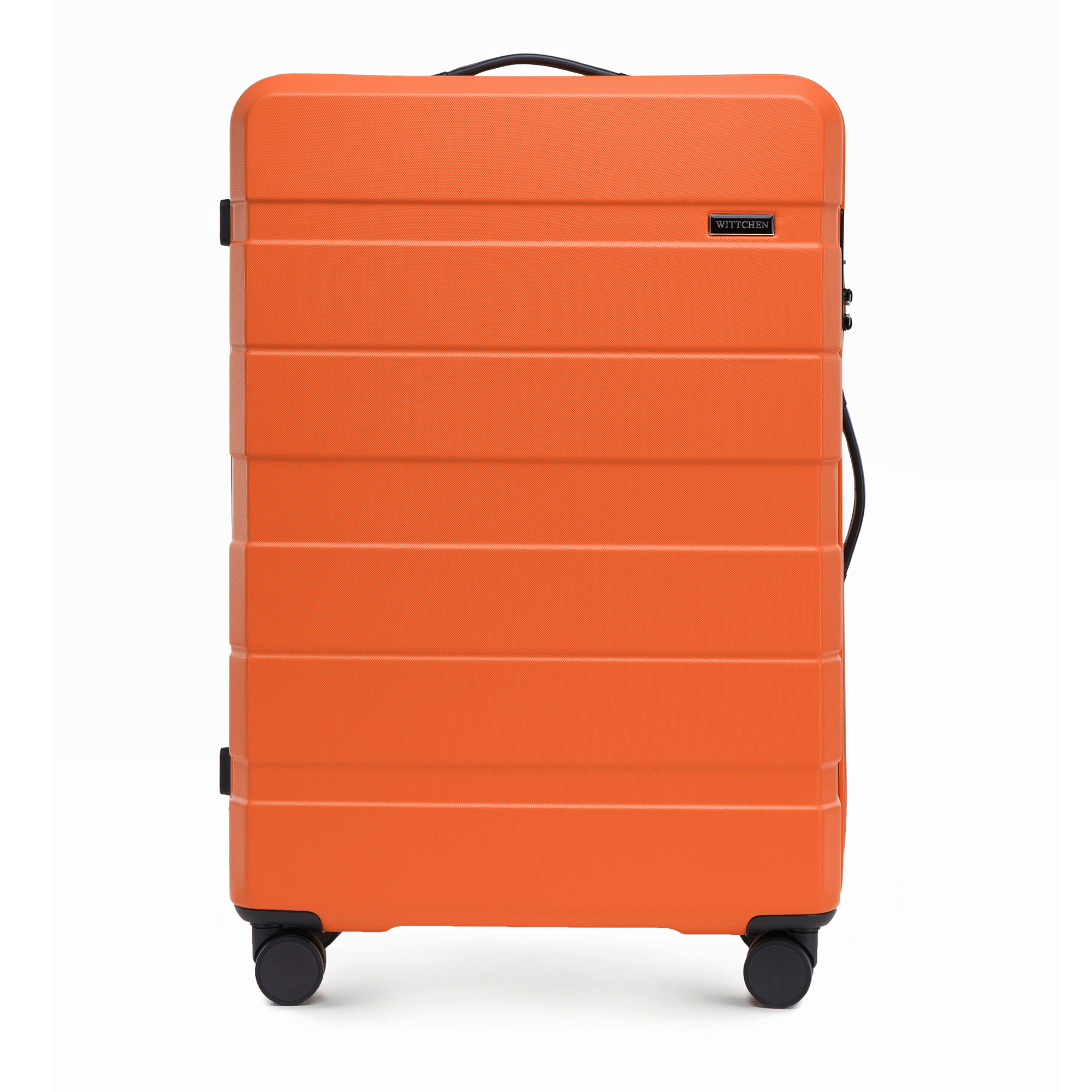 Veľký kufor ABS s horizontálnymi pruhmi, oranžový 56-3A-103-55
