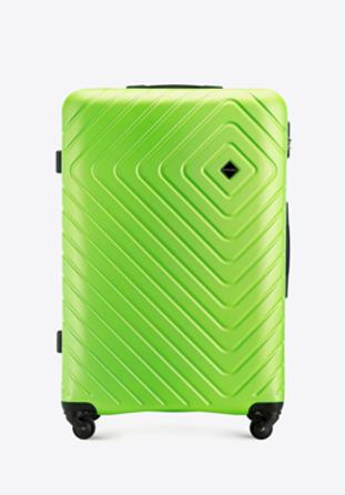 Large suitcase with geometric design, lime, 56-3A-753-86, Photo 1