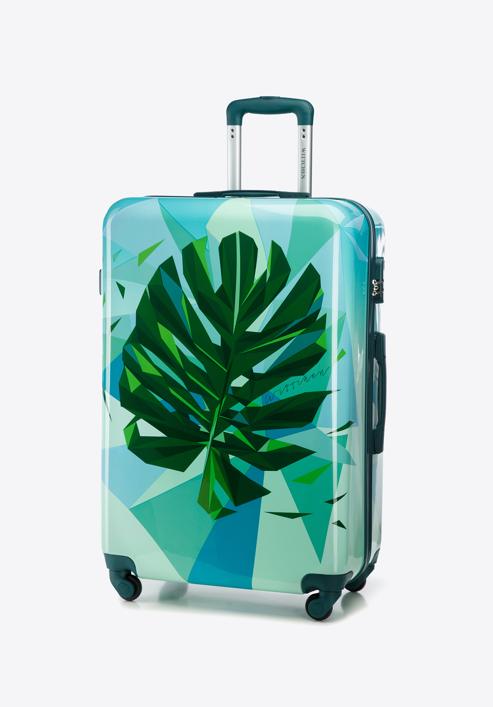 Duża walizka z ABS-u z nadrukiem, zielono-niebieski, 56-3A-643-85, Zdjęcie 4