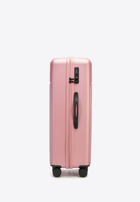 Duża walizka z ABS-u z pionowymi paskami, zgaszony róż, 56-3A-803-34, Zdjęcie 2