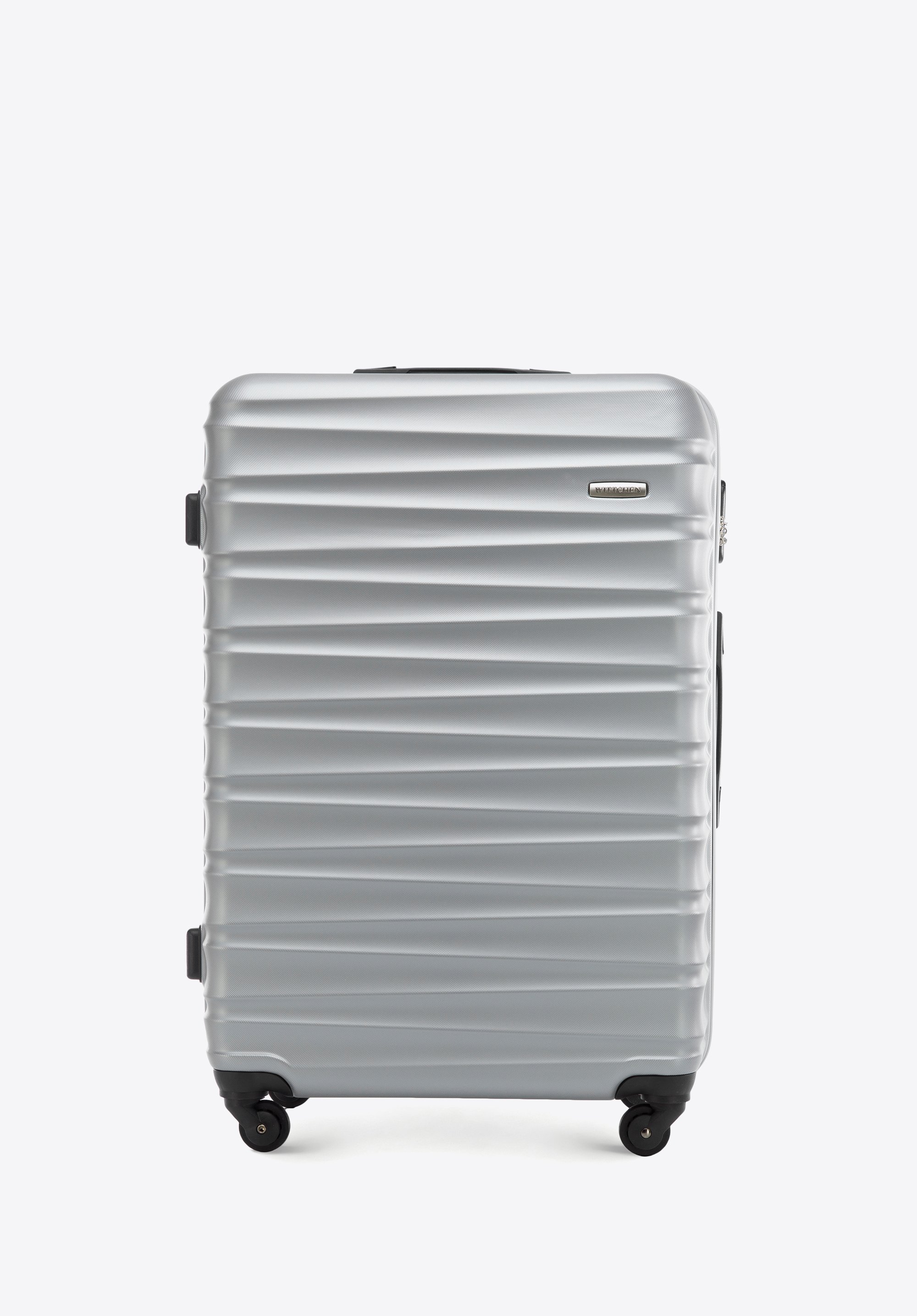 Large suitcase made of ABS material grey