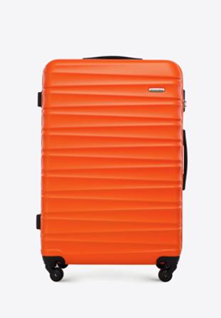 Duża walizka z ABS-u z żebrowaniem, pomarańczowy, 56-3A-313-55, Zdjęcie 1