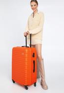 Duża walizka z ABS-u z żebrowaniem, pomarańczowy, 56-3A-313-70, Zdjęcie 15