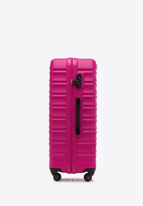 Duża walizka z ABS-u z żebrowaniem, różowy, 56-3A-313-50, Zdjęcie 2