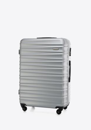 Duża walizka z ABS-u z żebrowaniem