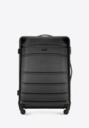 Duża walizka z ABS-u żłobiona, czarny, 56-3A-653-34, Zdjęcie 1
