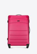 Duża walizka z ABS-u żłobiona, różowy, 56-3A-653-86, Zdjęcie 1