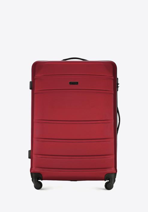 Duża walizka z ABS-u żłobiona, czerwony, 56-3A-653-35, Zdjęcie 1