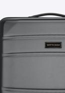 Duża walizka z ABS-u żłobiona, szary, 56-3A-653-90, Zdjęcie 10