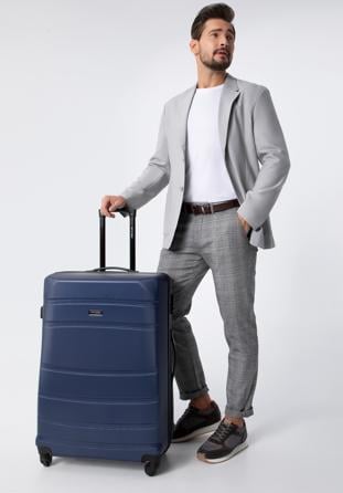 Large suitcase, navy blue, 56-3A-653-90, Photo 1