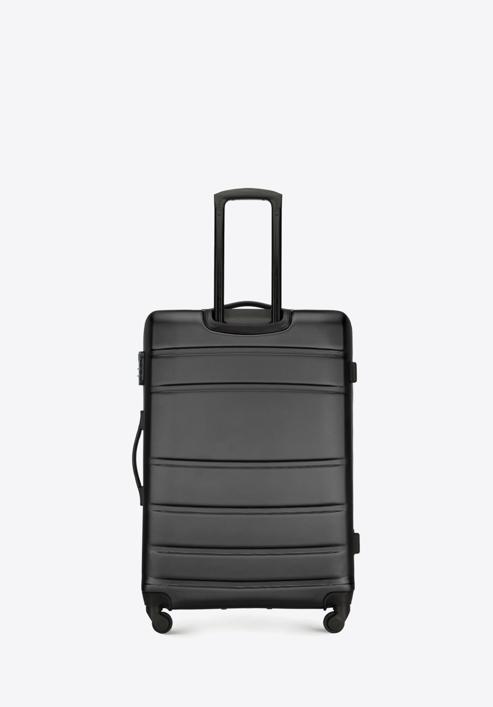 Duża walizka z ABS-u żłobiona, czarny, 56-3A-653-34, Zdjęcie 3