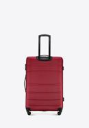 Duża walizka z ABS-u żłobiona, czerwony, 56-3A-653-34, Zdjęcie 3
