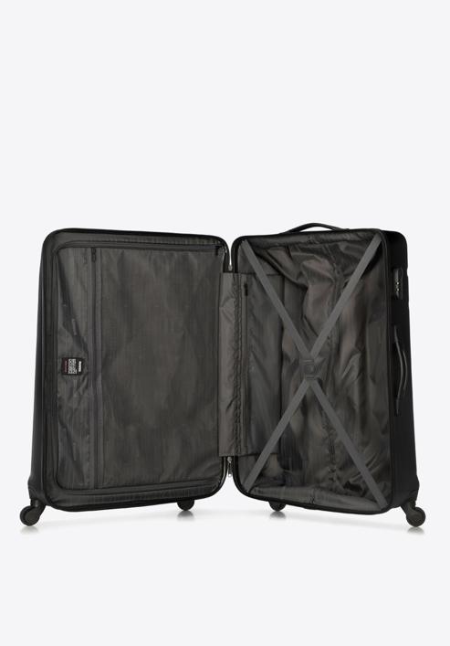 Duża walizka z ABS-u żłobiona, czarny, 56-3A-653-34, Zdjęcie 5
