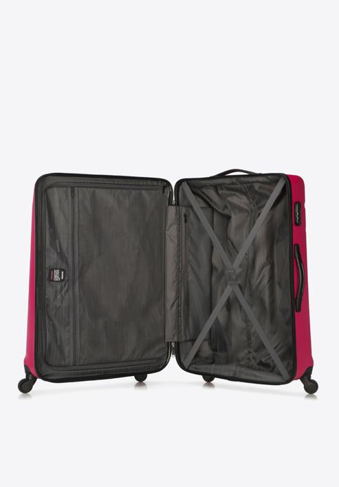 Duża walizka z ABS-u żłobiona, różowy, 56-3A-653-86, Zdjęcie 5