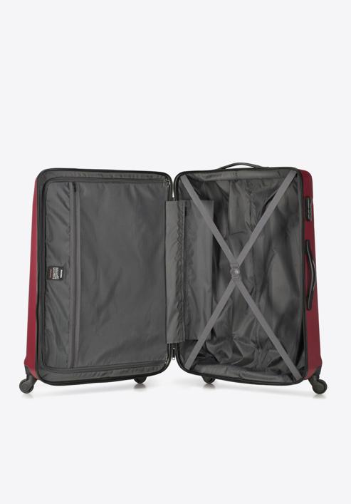 Duża walizka z ABS-u żłobiona, czerwony, 56-3A-653-34, Zdjęcie 5