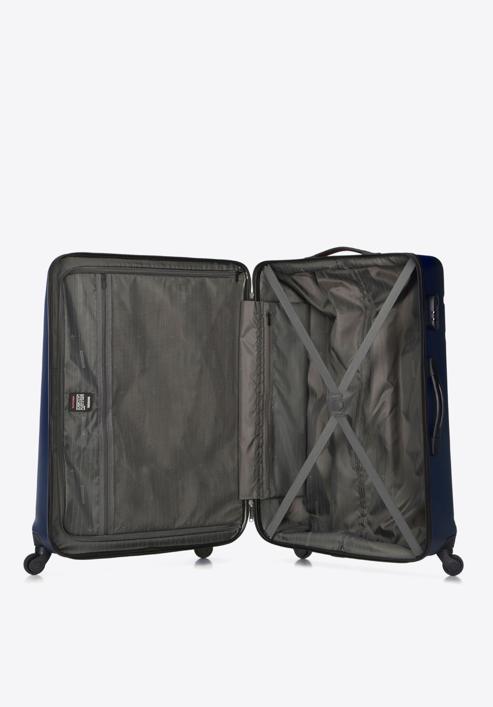 Duża walizka z ABS-u żłobiona, granatowy, 56-3A-653-35, Zdjęcie 5