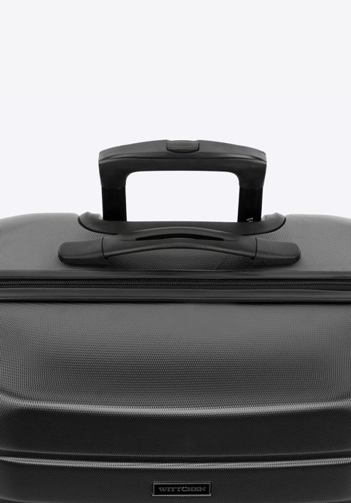 Duża walizka z ABS-u żłobiona, czarny, 56-3A-653-34, Zdjęcie 7