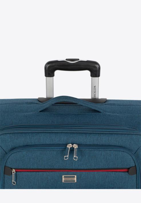 Large suitcase with colourful zipper, teal blue, 56-3S-503-12, Photo 11