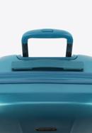 Duża walizka z polikarbonu geometryczna, niebieski, 56-3P-123-91, Zdjęcie 7