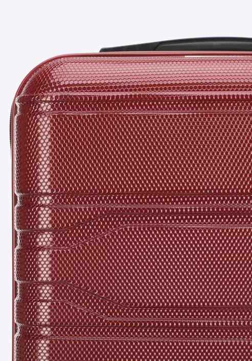 Duża walizka z polikarbonu tłoczona, czerwony, 56-3P-983-91, Zdjęcie 7