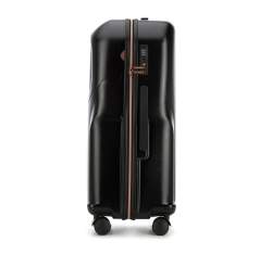 Polycarbonate large cabin case with a rose gold zipper, black, 56-3P-133-10, Photo 1