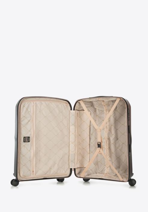 Polycarbonate large cabin case with a rose gold zipper, black, 56-3P-133-77, Photo 5