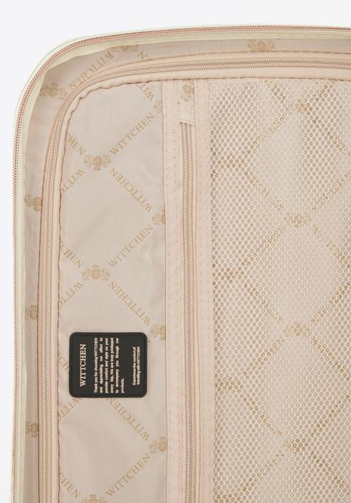Polycarbonate large cabin case with a rose gold zipper, cream, 56-3P-133-77, Photo 8