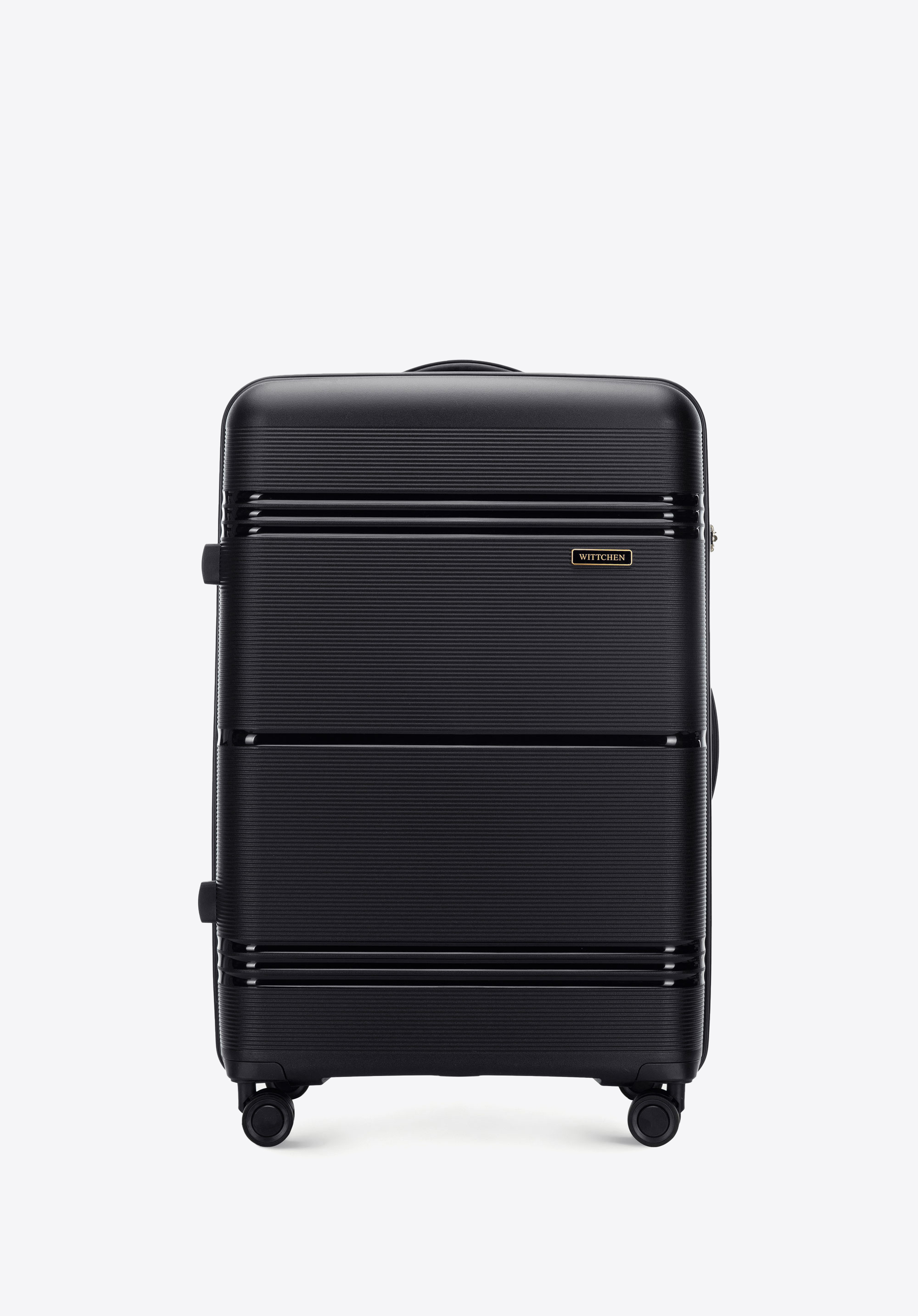 Large polypropylene suitcase, black, 56-3T-143-10, Photo 1