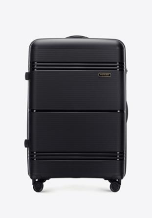Large polypropylene suitcase, black, 56-3T-143-10, Photo 1