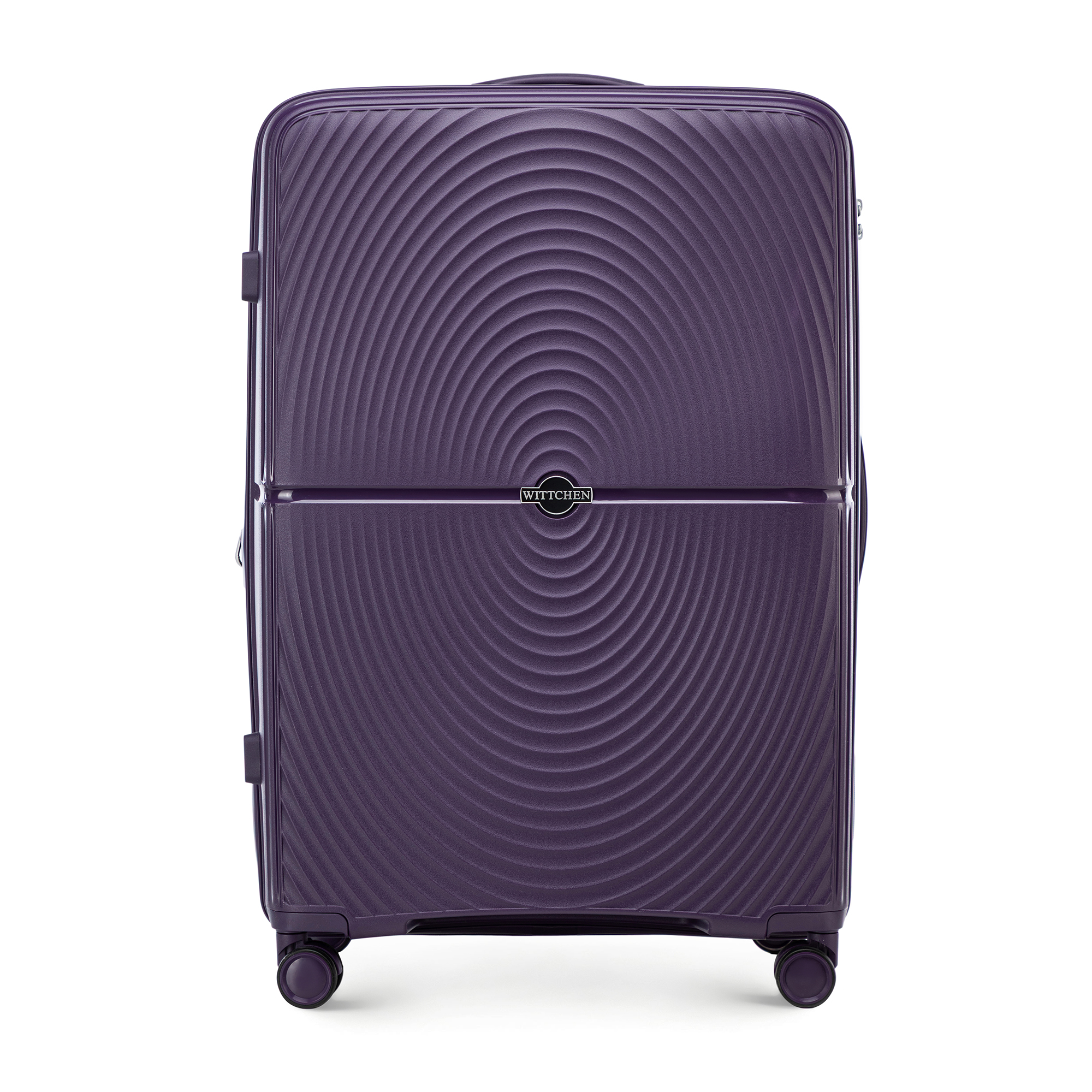 Veľký polypropylénový kufor s kruhmi, fialový 56-3T-303-V
