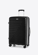 Large suitcase with glistening straps, black, 56-3T-163-89, Photo 4