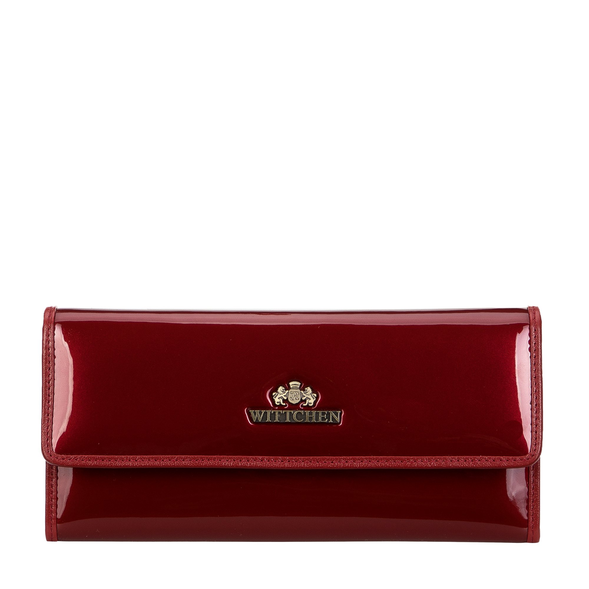 E-shop Veľká dámska peňaženka z lakovanej kože, bordová 25-1-413-3