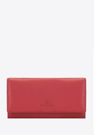 Duży skórzany portfel damski, czerwony, 02-1-052-3L, Zdjęcie 1