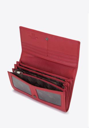Duży skórzany portfel damski, czerwony, 02-1-052-3L, Zdjęcie 1