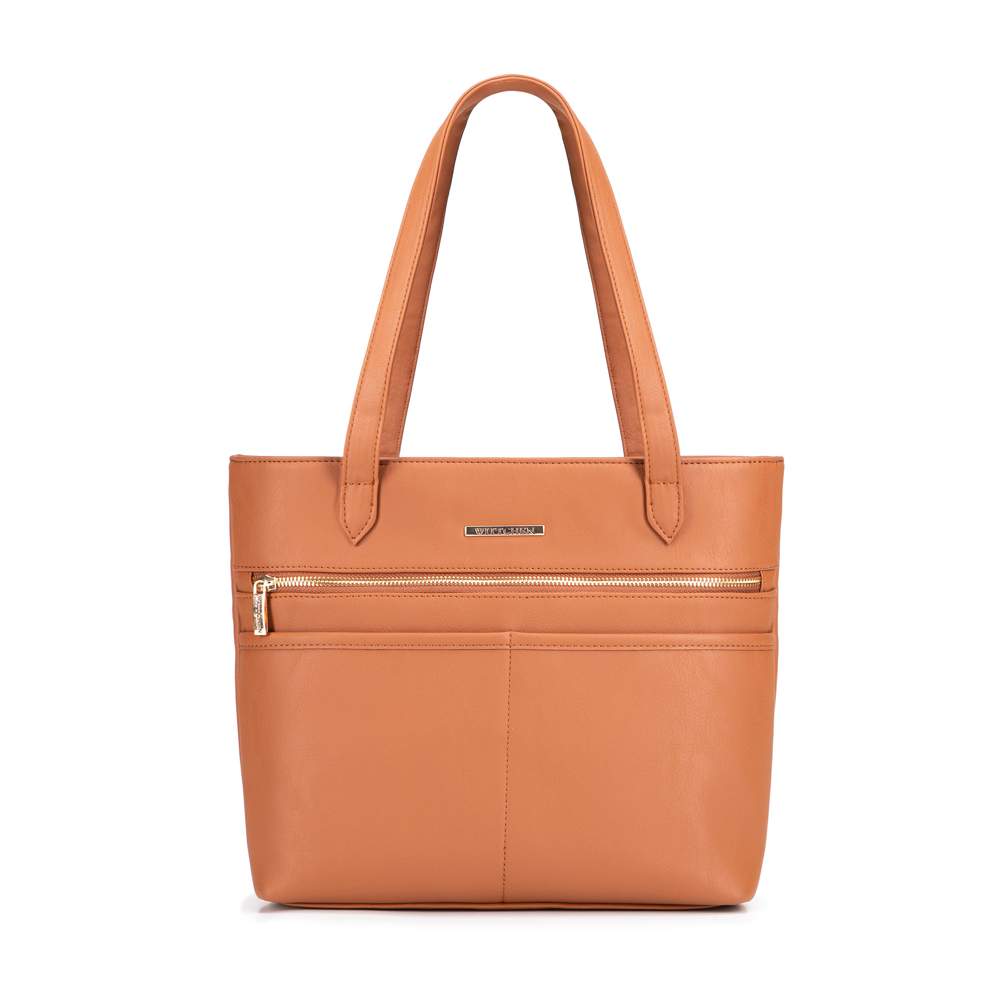 Dámska shopper kabelka z ekologickej kože svetlohnedá 102-4Y-012-5, Vyberte variant svetlohnedá