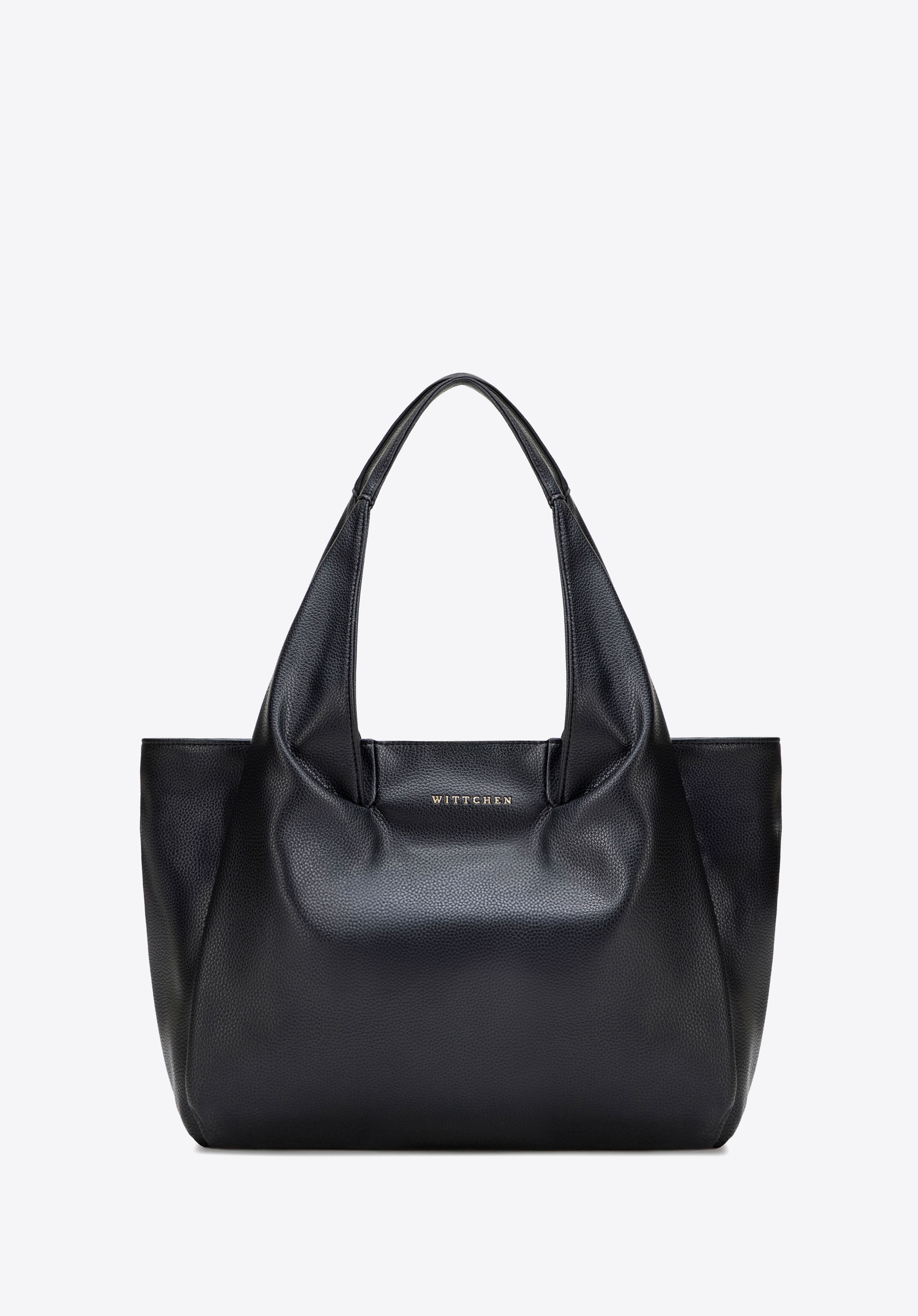 Elegancka damska shopperka z imitacji skóry, czarny, 102-4Y-412-1, Zdjęcie 1