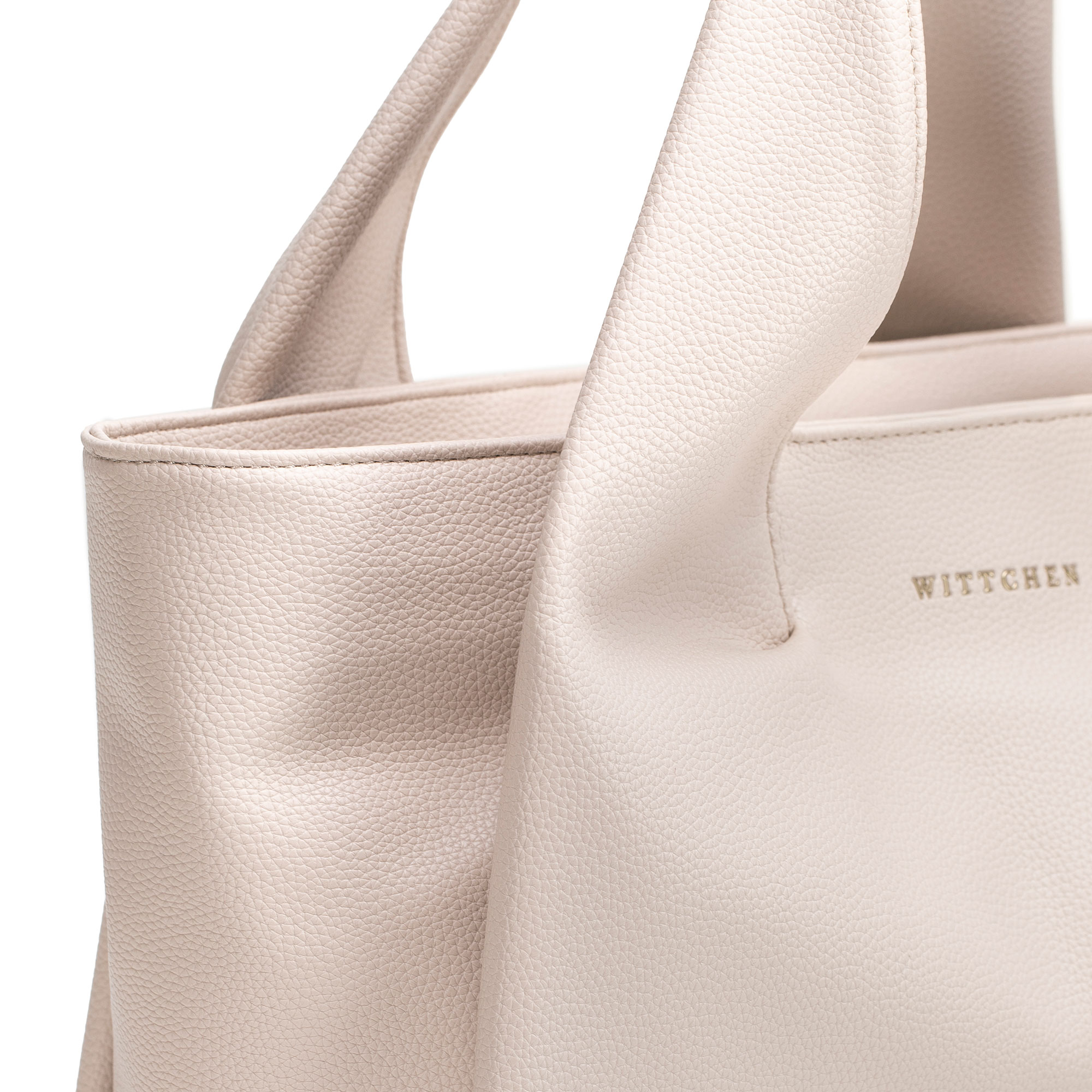 Krémová dámska shopper kabelka Wittchen z imitácie kože s čistým vzhľadom, Vyberte variant krémová