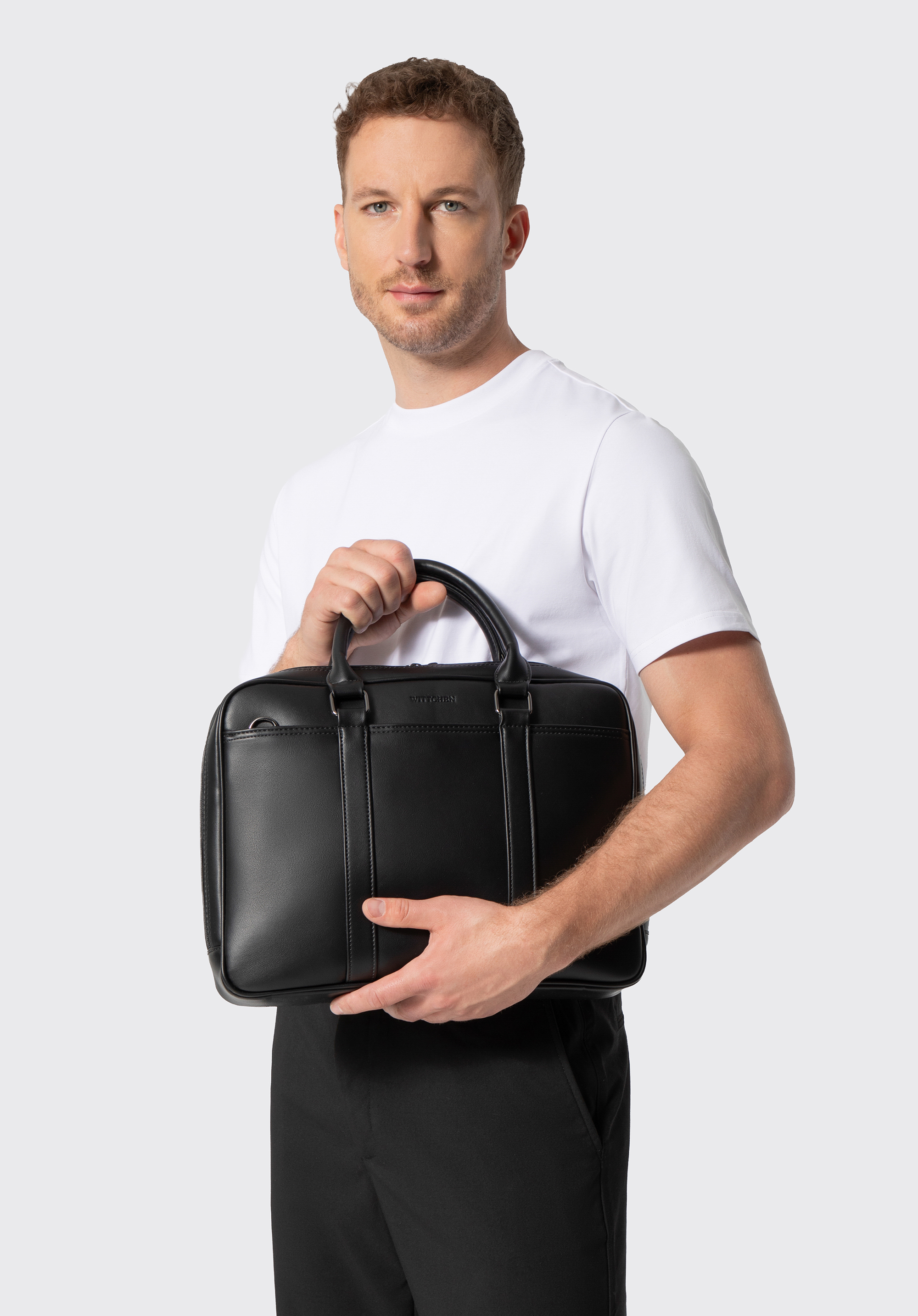 Elegancka torba na laptopa 15,6”, czarny, 102-3P-911-1, Zdjęcie 1