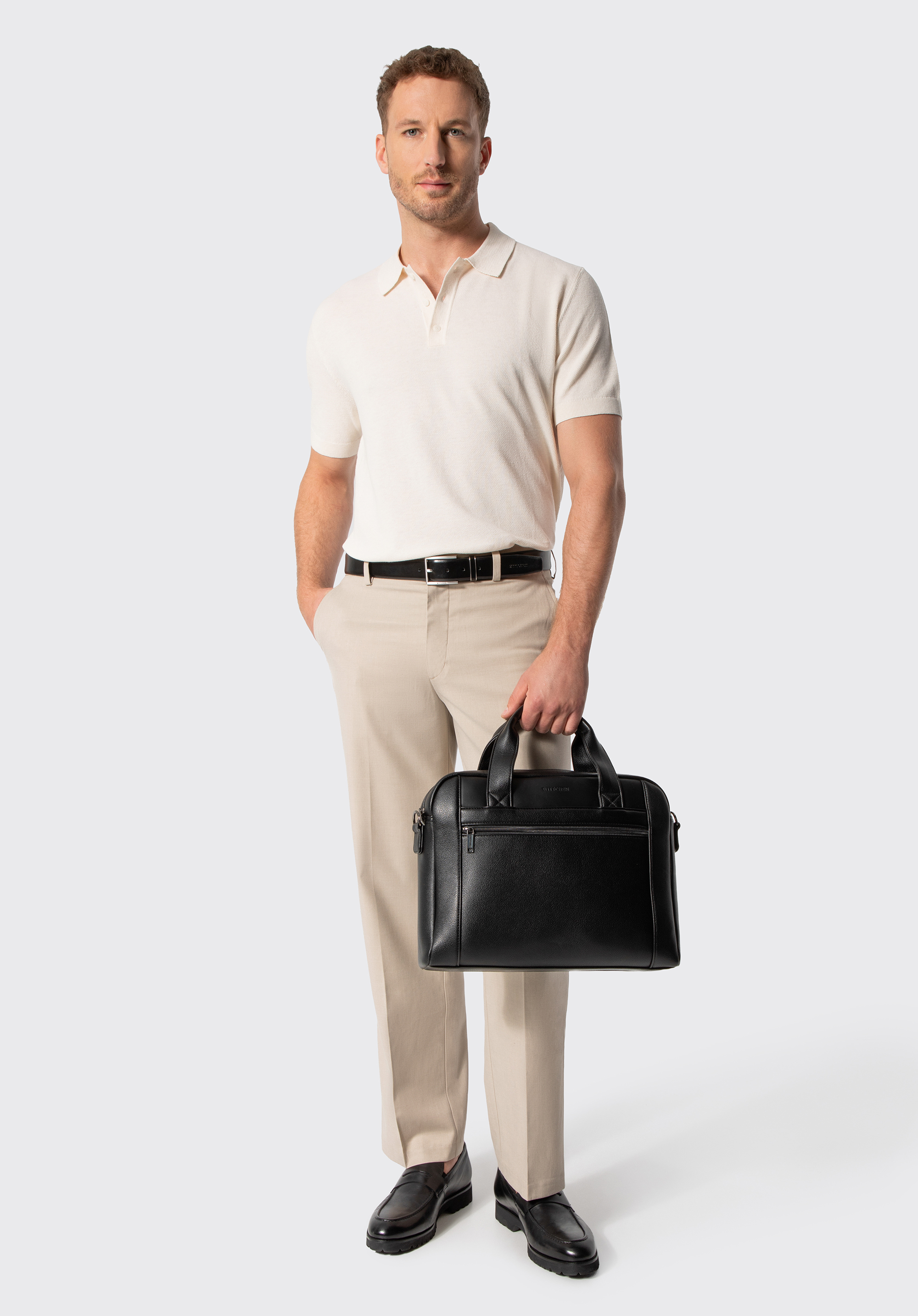 Elegancka torba na laptopa 15,6”, czarny, 102-3P-917-1, Zdjęcie 1