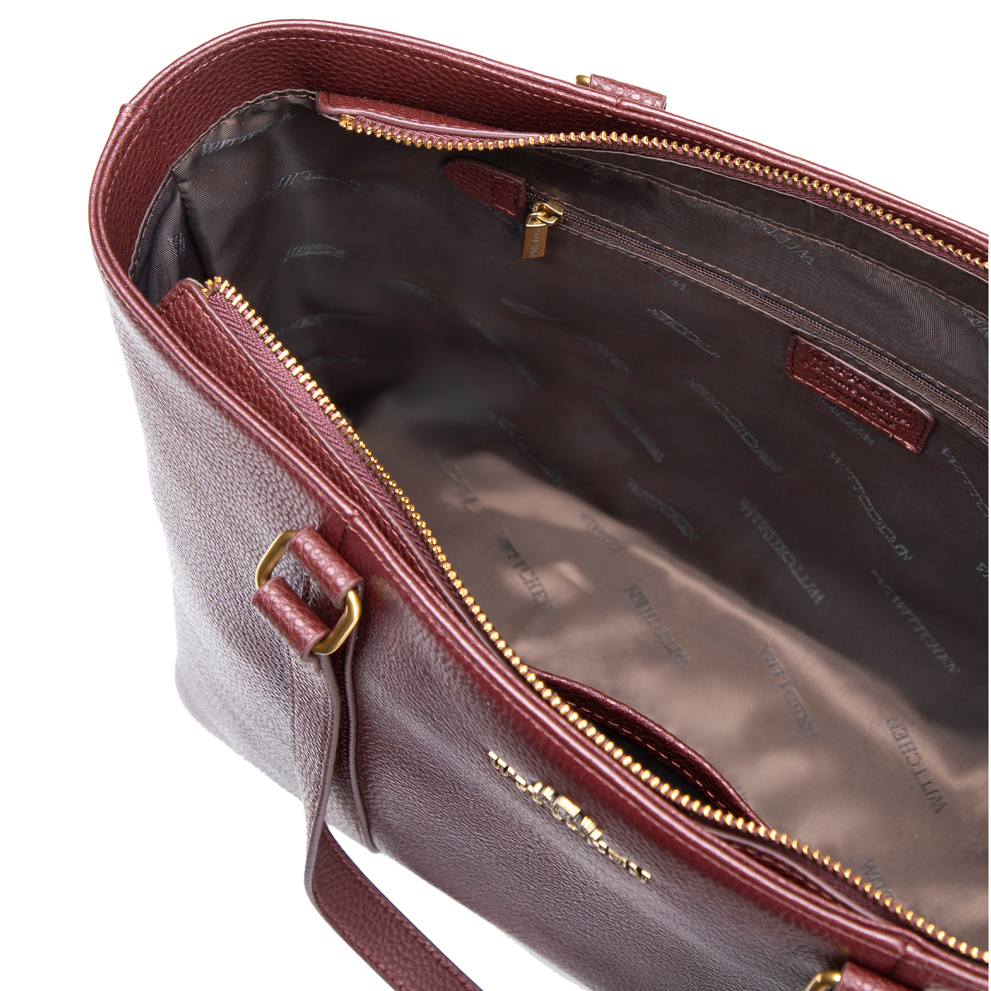 Dámska shopper kabelka z prírodnej kože bordová 102-4E-209-3, Vyberte variant bordová