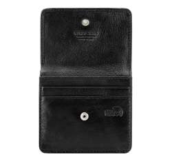 Women's leather compact wallet, black, 26-2-443-1, Photo 1