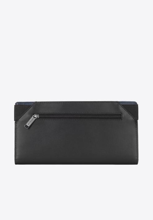 Leather document case with logo detail, black-navy blue, 26-2-088-19, Photo 6